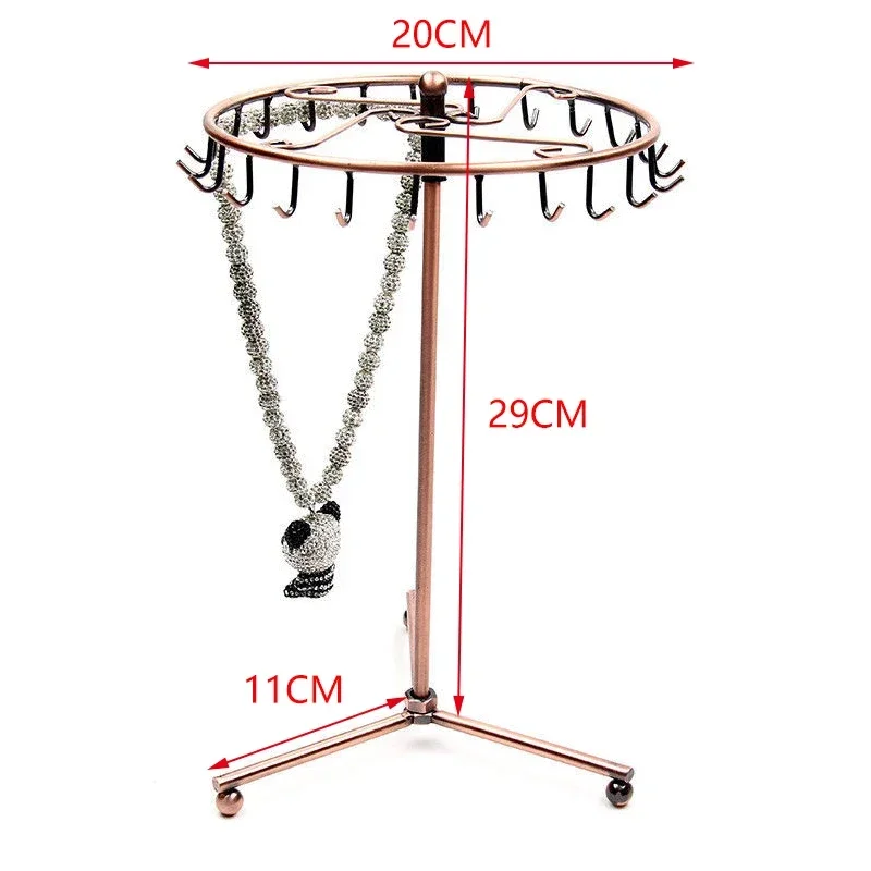 Rotate Metal Pendant Bracelet Necklace Dispaly Jewelry Storage Organizer Holder Shelf Hanger Ring Jewelry Display Stand