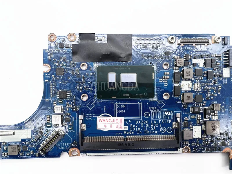 CN 0DM96X For Dell Latitude 7290 7390 Laptop Motherboard With i7-7600U I5-7300 CPU DDR4 DAZ20  LA-F312P Mainboard 100%