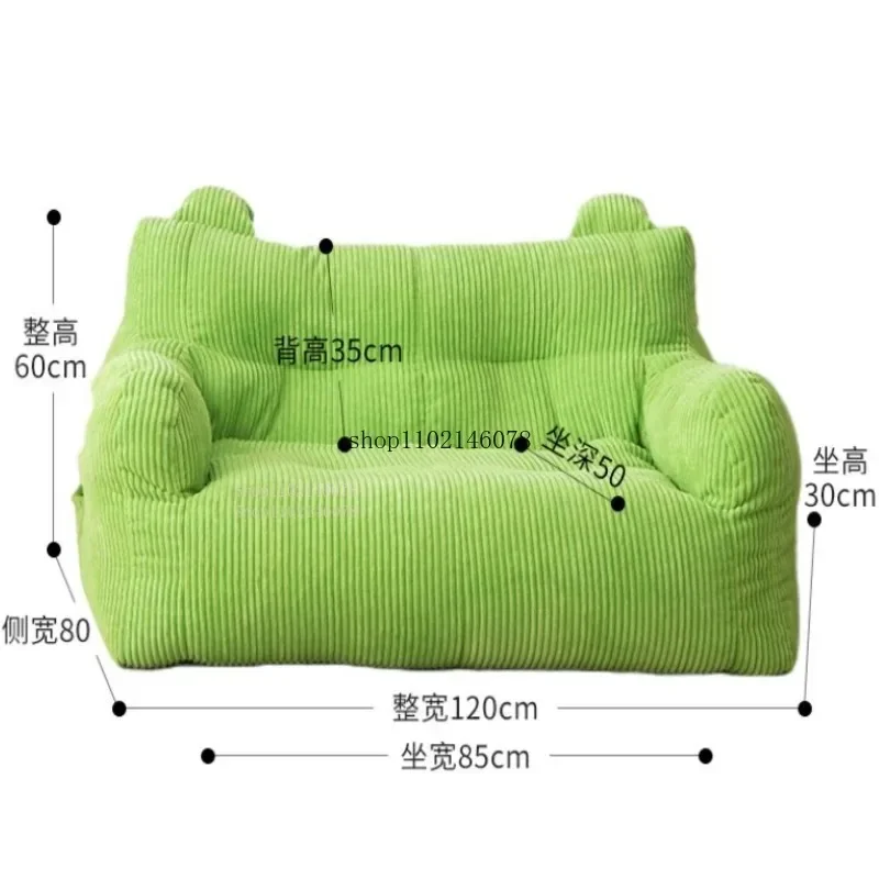 Corduroy Lazy Sofa Double Rental Room Bedroom Leisure Sitting Adult Cute Reading Area Lazy Sofa Chair Living Room Furniture EPP