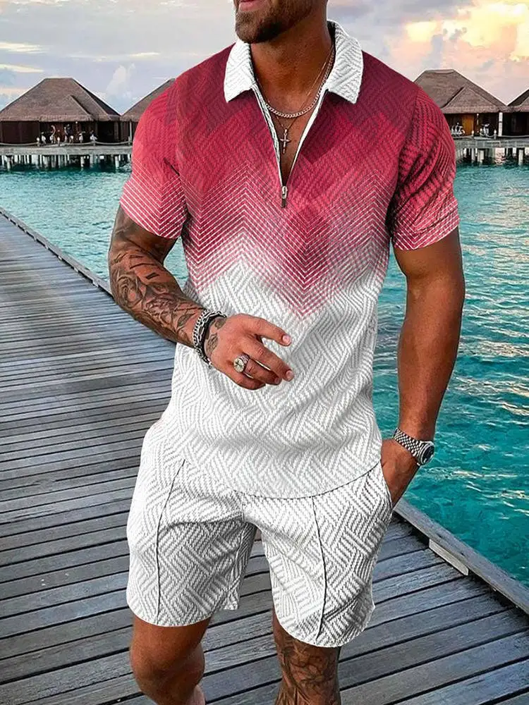 

Мужской повседневный спортивный костюм f Open T-shirt orts Комплект с принтом Лето ort Sve Удобная лайкра для мужчин среднего возраста