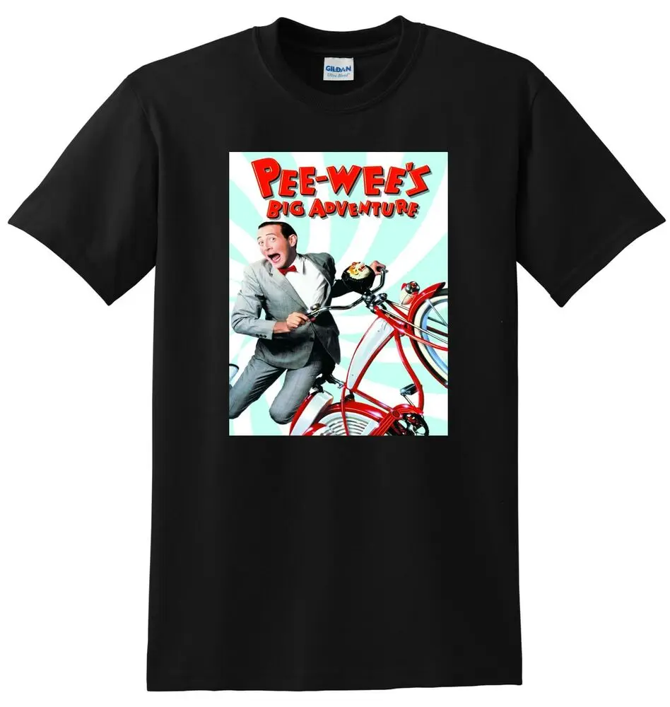 PEEWEES BIG ADVENTURE T SHIRT Peewee Herman Bluray Dvd Poster SMALL MEDIUM L  Anime Graphic T-shirts  Sleeve