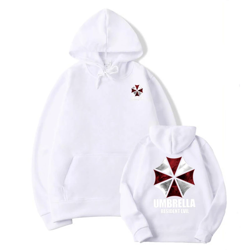 سترة بغطاء للرأس بمظلة باللونين الأحمر والأبيض، سترة فضفاضة للرجال، بدلة رياضية عصرية، ملابس كبيرة الحجم للرجال #4