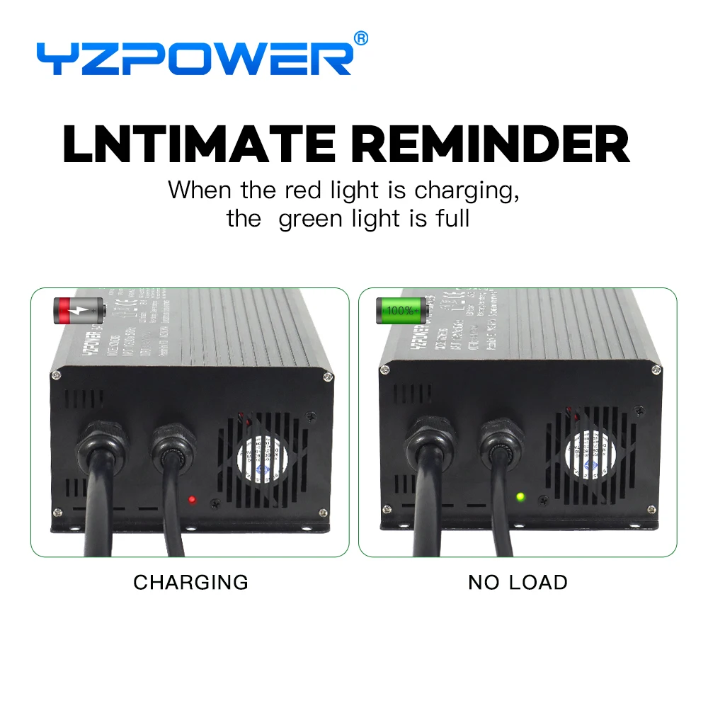 Yzpower-冷却ファン付きの高出力充電器,リチウム電池58.8v,30a,14s,48V,51.8V
