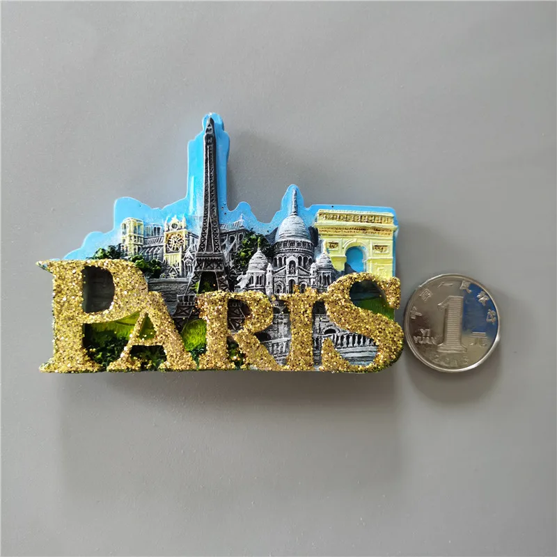 Paris Frankreich Tourist Souvenir Kühlschrankmagnete Eiffelturm Französische magnetische Aufkleber Annecy Dekoration auf dem Kühlschrank Reisegeschenke – Detail 13
