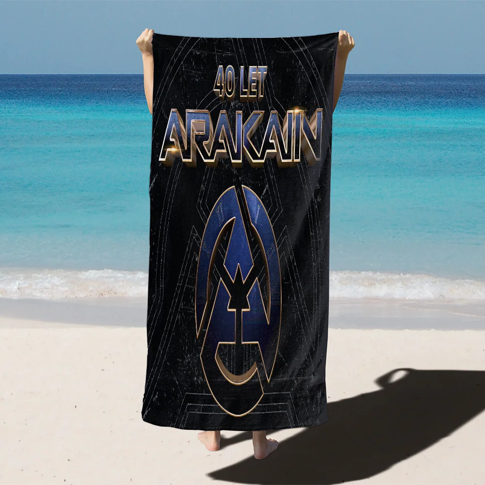 1pc A-Arakain 40 L-Let Retro Metal Band Beach Towel Microfiber Quick Dry Bath Towel For Pool Beach Travel Rock Music Fans Gift
