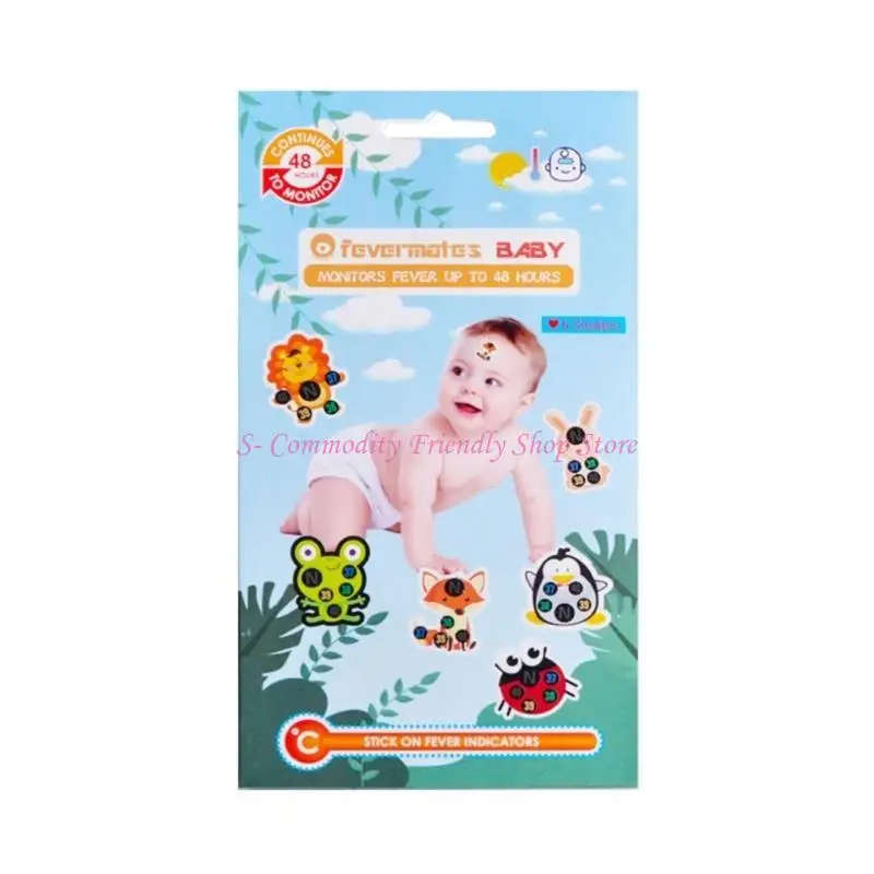 

85AE Temperature Fever Patch for Kids Baby Adults Fast Stick-On Fever Home Supplies Accurate Forehead Fever Sticker