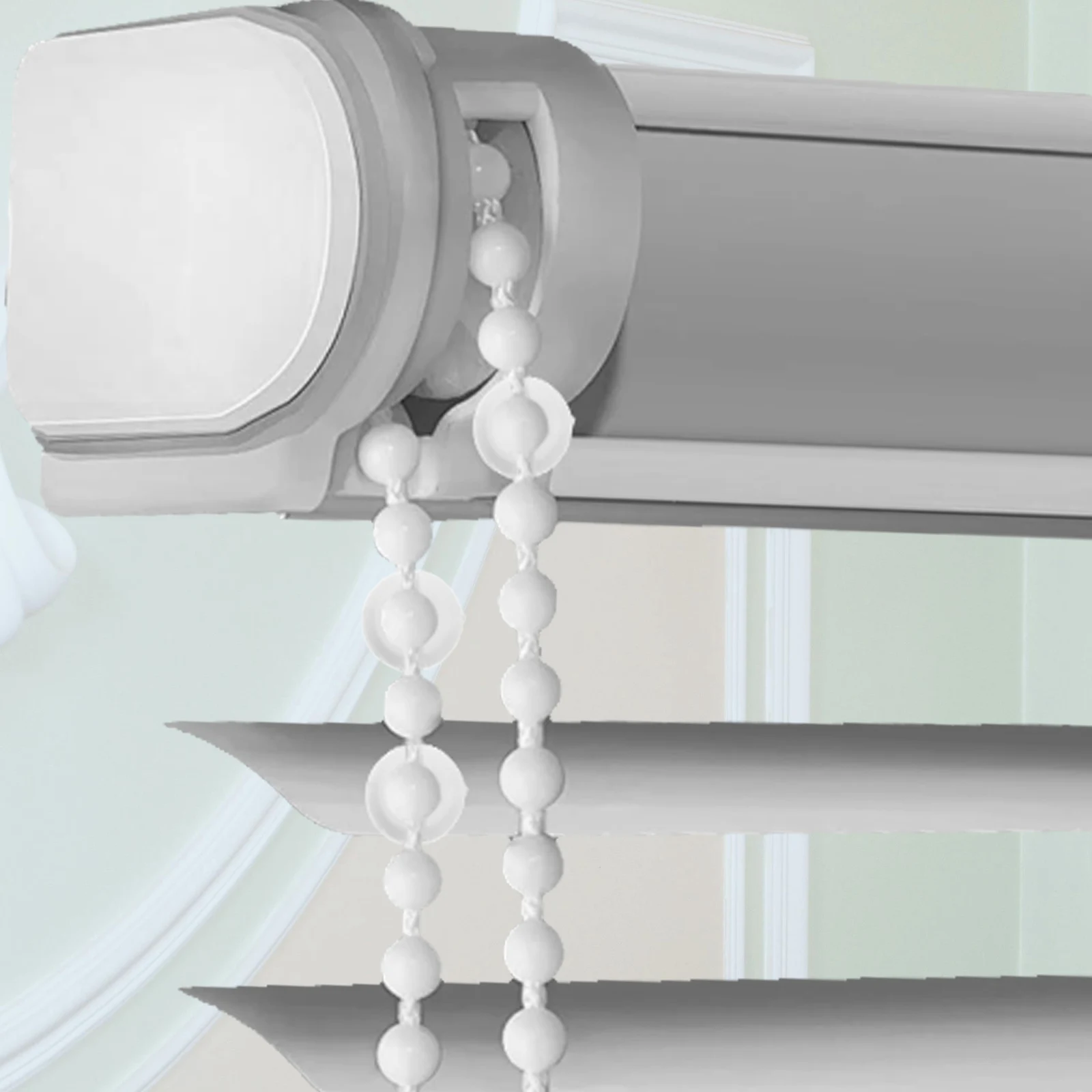 

12pcs Blind Crimp Stopper Plastic Beaded Stops Replacement For Vertical Roller Blinds Clear Stopper Crimp Beads Accessories Cord