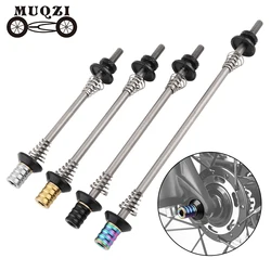 MUQZI Titanium Quick Release Skewers 74mm 85mm 100mm 130-135mm MTB BMX Road Bicycle Quick Release Titanium Alloy Axle