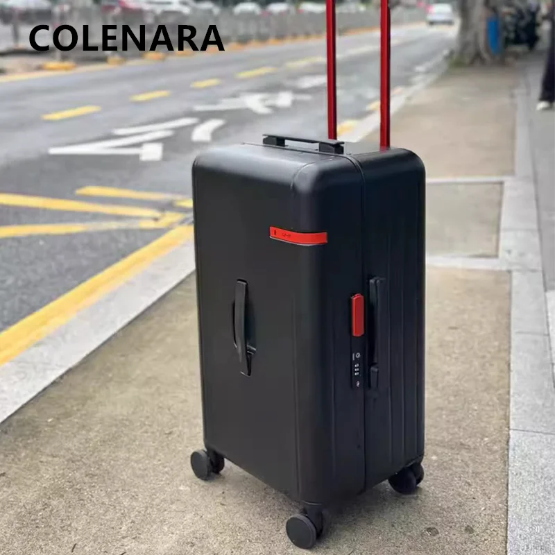 COLENARA المقصورة حقيبة ذات سعة كبيرة حقيبة تروللي بعجلات 20 بوصة صندوق الصعود 24 "26" صندوق كلمة المرور عجلة عالمية المتداول حقيبة #2