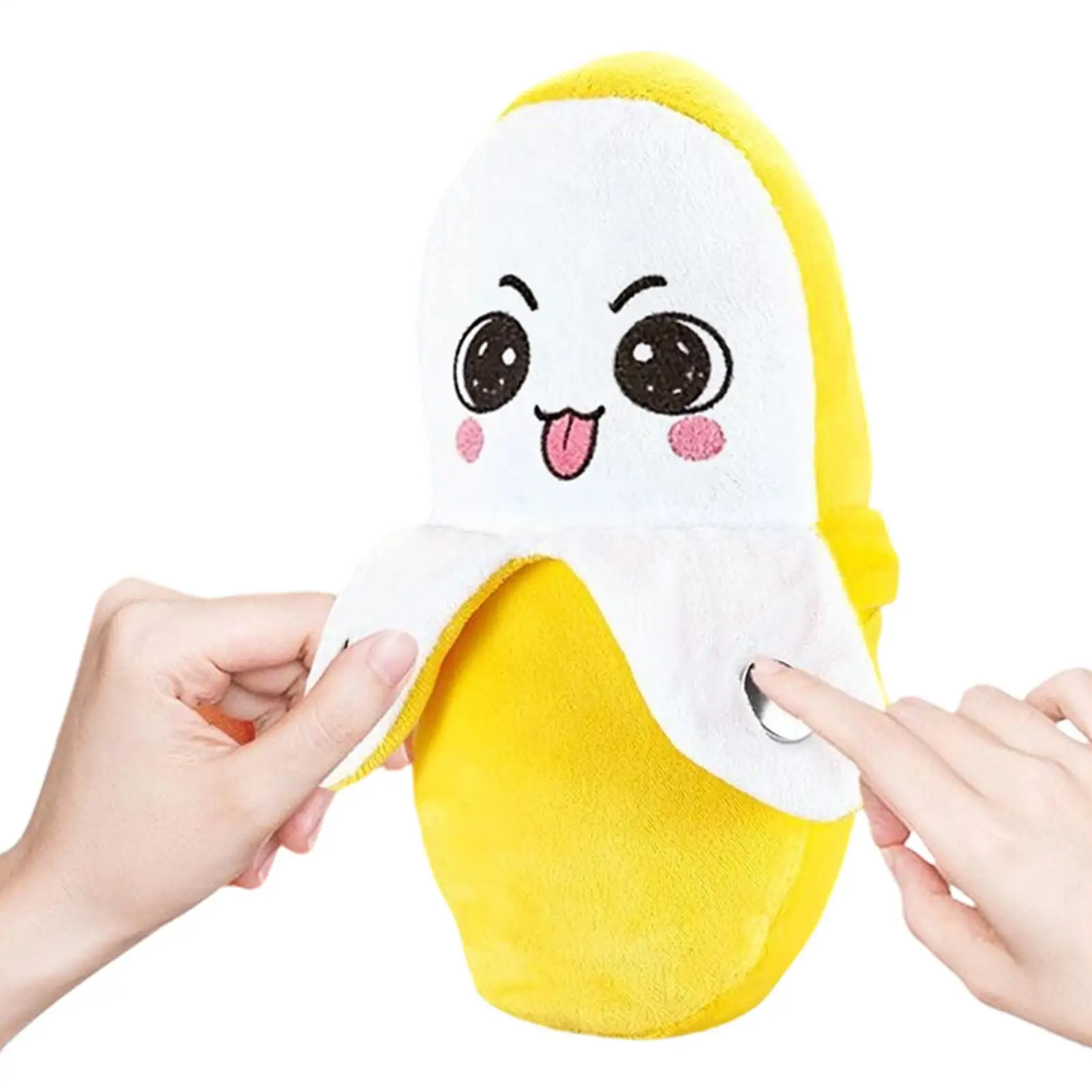 Banana Plush 15cm Musical Beat Sensing Doll Decoration Banana Toy banana metronome plush toy can sing Interactive Creative Toys