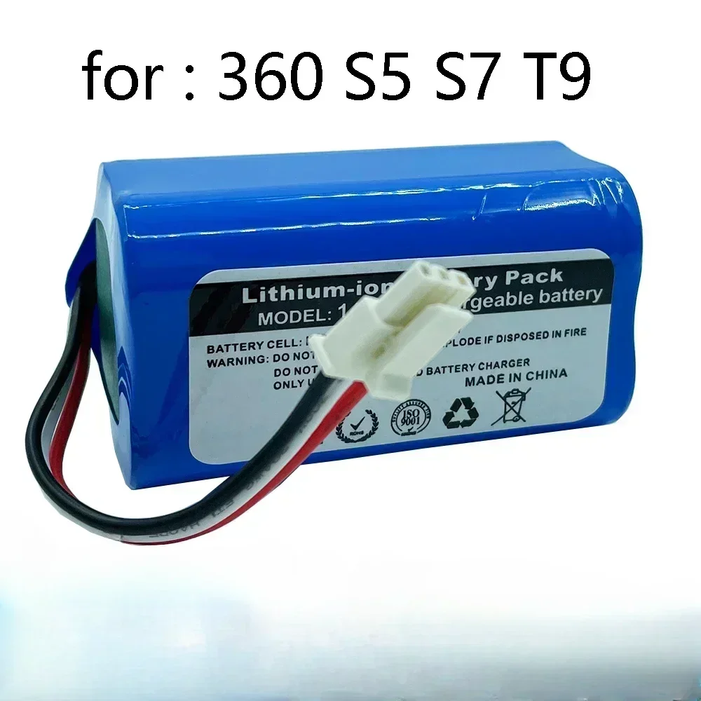 2025 14.4V 2600mah 3200mah 3500mah Battery For Qihoo 360 S5 S7 S7Pro T90 X9 Robotic Vacuum Cleaner Replacement Batteries