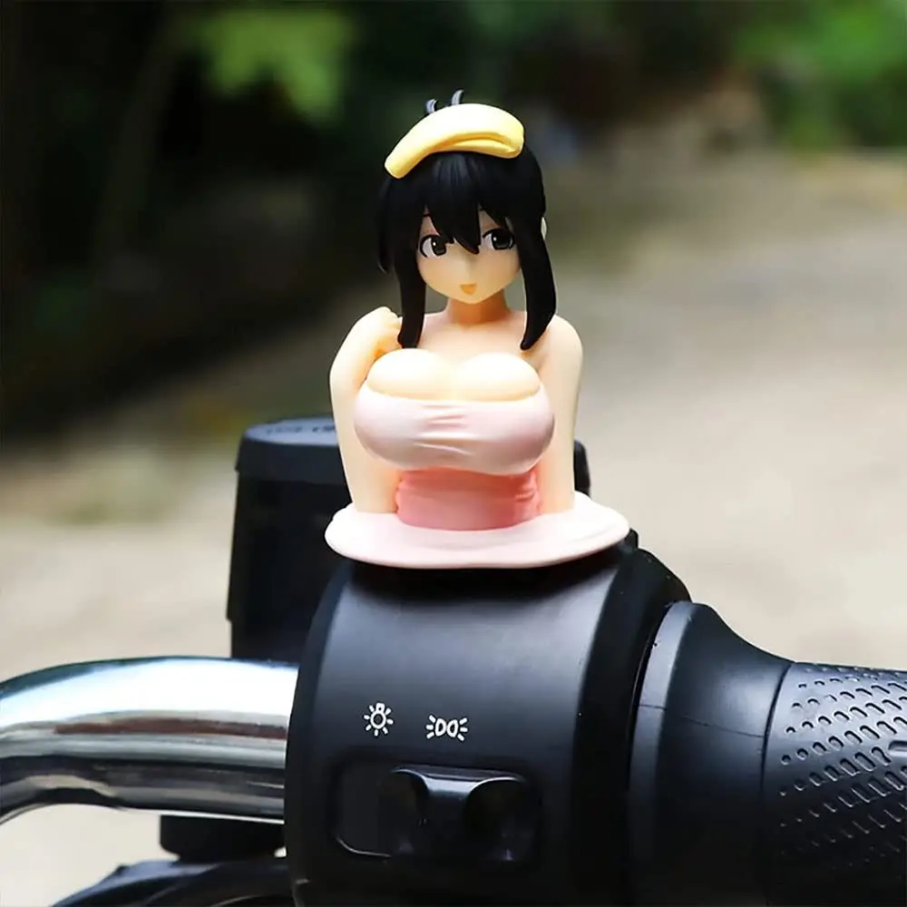 Cute Kanako Chest Shaking Girls Car Ornaments Cartoon Kawaii Anime Statue Car Dashboard Sexy Doll Figurine Car Decorations