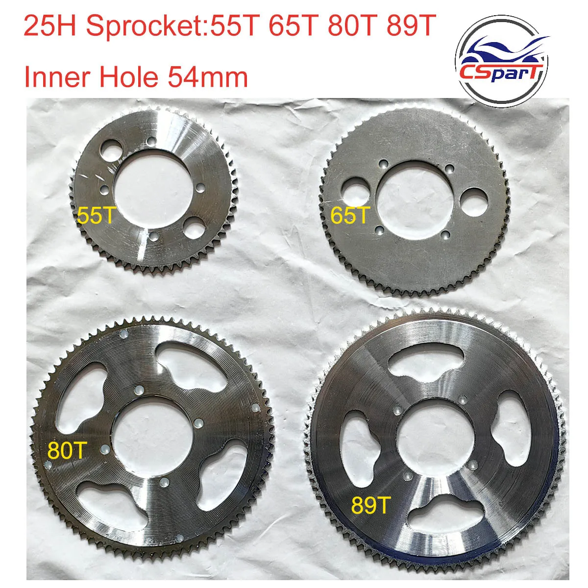 25H 55 65 80 89 Tooth 55T 65T 80T 89T 54MM Rear Sprocket For Razor EVO X-Treme IZIP E Gas Scooter Mini Moto