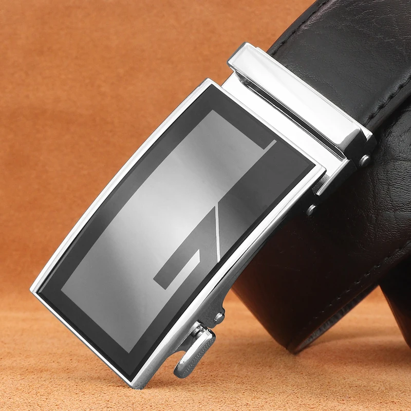 

Модные мужские ремни высокого качества с буквой G, автоматическая пряжка из натуральной кожи, мужской формальный роскошный поясной ремень известного бренда