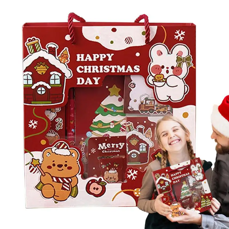 

Holiday Stationery Set Funny Cartoon Kids Stationery Festival Class Reward Back To School Set For Christmas Stocking Stuffers