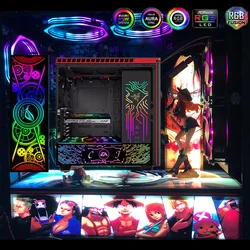 Case GPU Backplate Panel,Chassis ARGB Light Board For PC Decoration Customized Graphics Card Side Panel ARGB/ RGB/Molex Colorful