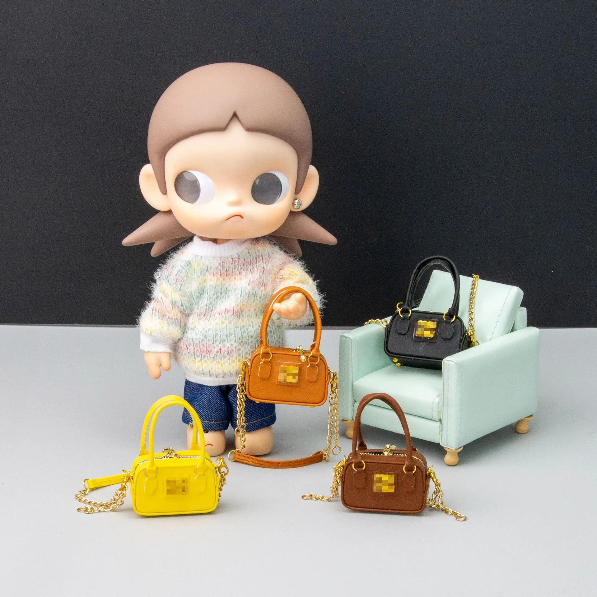 

Сумка через плечо для кукол Blythe, Azone, OB24, 22, Momoko, FR, 3-х секционная, для кукол Night Baby, 6-ти секционная, маленькая, тканевая.