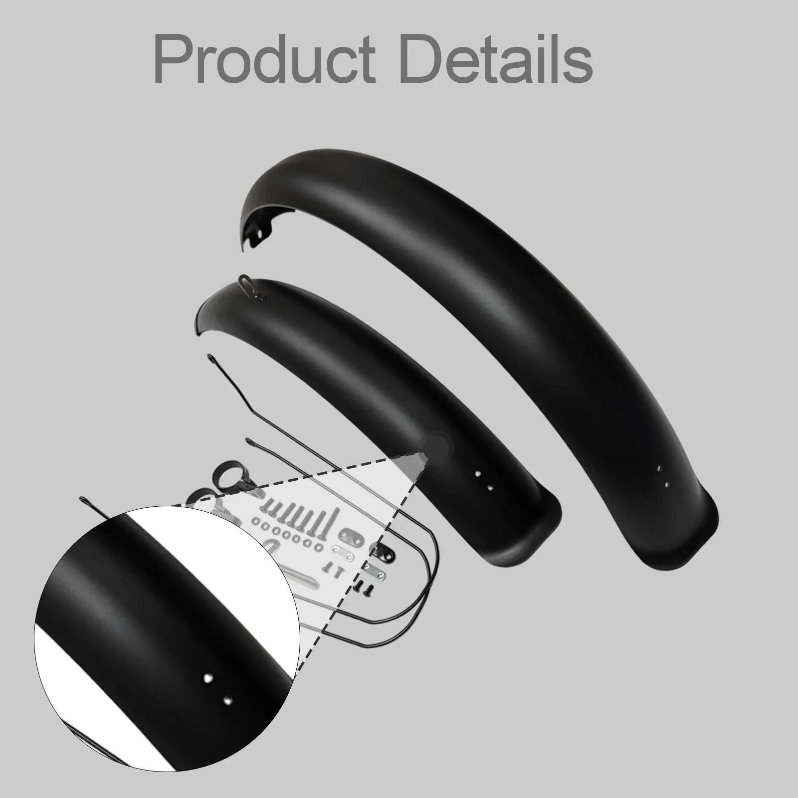 Fat Tire Bike Fender Comprehensive Coverage Mudguard Mountain Bike Equipment for Snow Beach Electric Fat Bike 26 Inch - view 5
