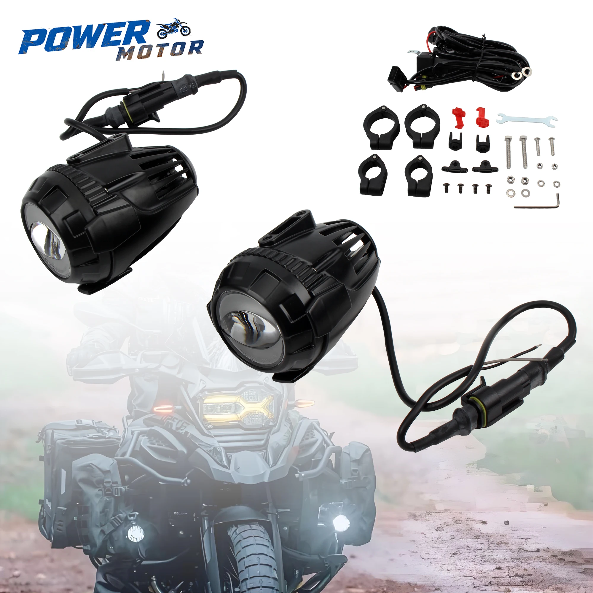 

Motorcycle Spotlights LED Auxiliary Fog Lights Turn Signal Passing Light For BMW R1200GS ADV F800GS K1600 Accessories Enduro
