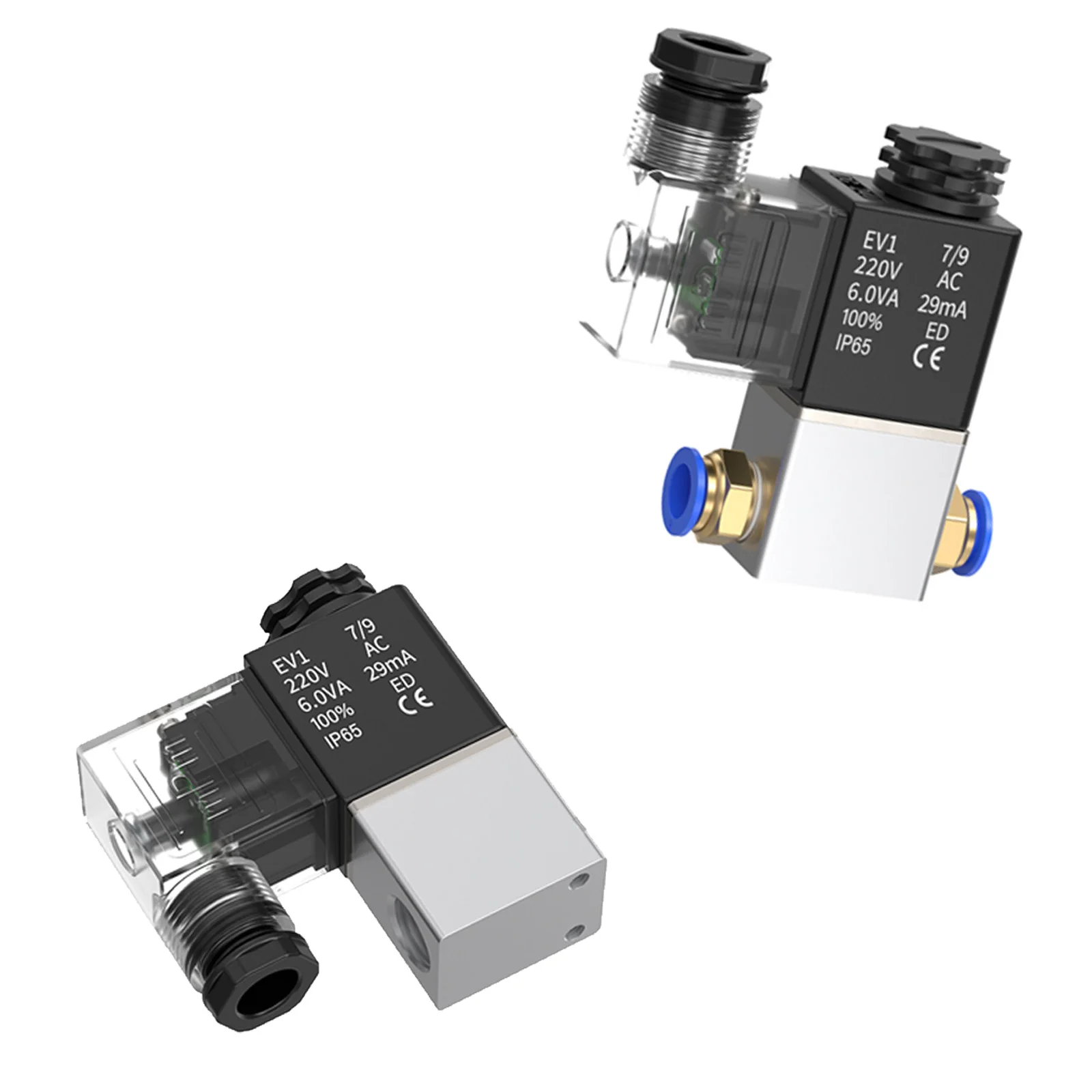 2V025-08 One in one out directional solenoid valve DC24V cylinder electronic switch normally closed control valve AC220V