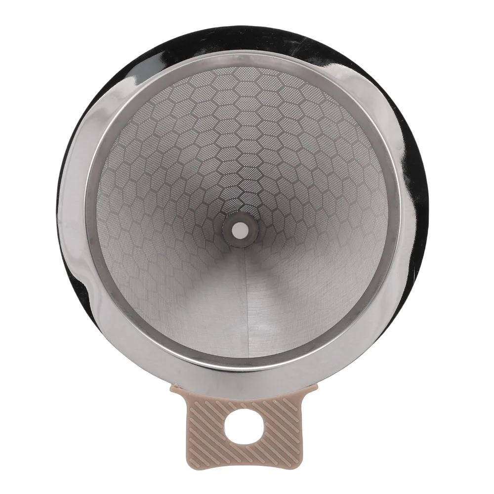 Large Capacity Pour Over Coffee Dripper Fine Mesh Enhanced Extraction Reusable Coffee Filter Durable Build