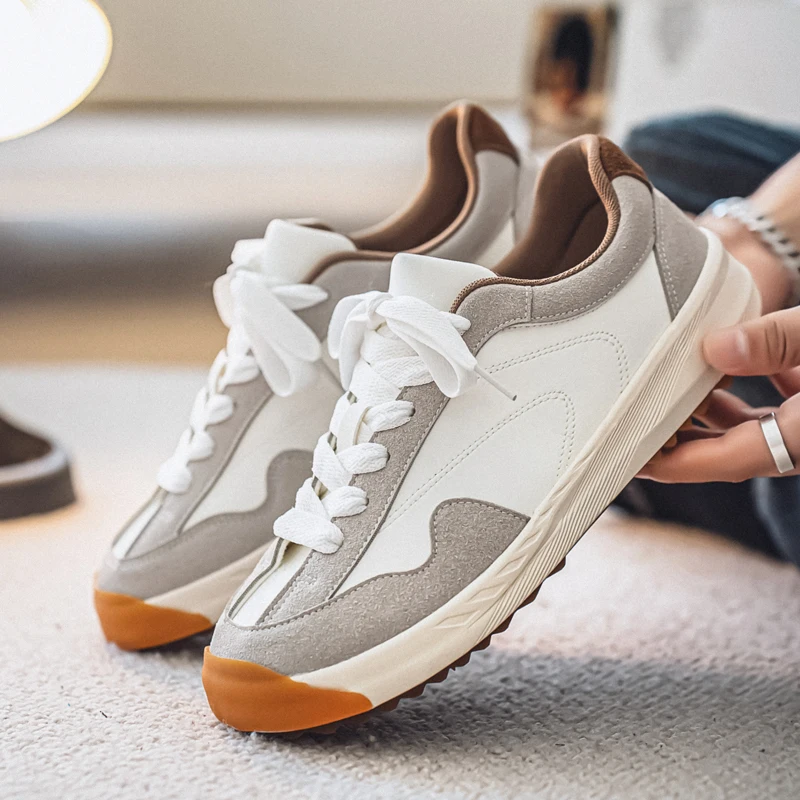 

2025 Новая тенденция, низкие дышащие нишевые туфли на толстой подошве, легкая удобная повседневная спортивная мужская обувь, тренд