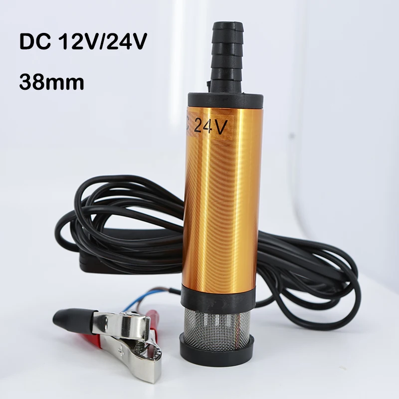 

Мини-DC 12 В 24 В 38 мм DC электрический погружной водяной насос зажим для дизельного масла автомобиля грузовик алюминий 12 л/мин перекачка топлива насос