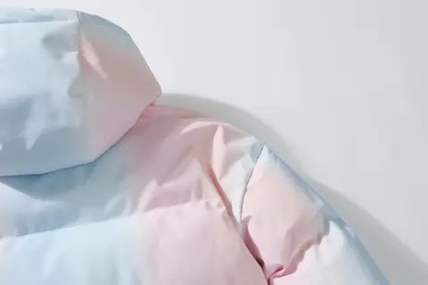 Herr Rosa - Blå Ombre-jacka med huva, pastelltonad vinterkappa med funktionella fickor 6 best sales pufferjacka herr - №6