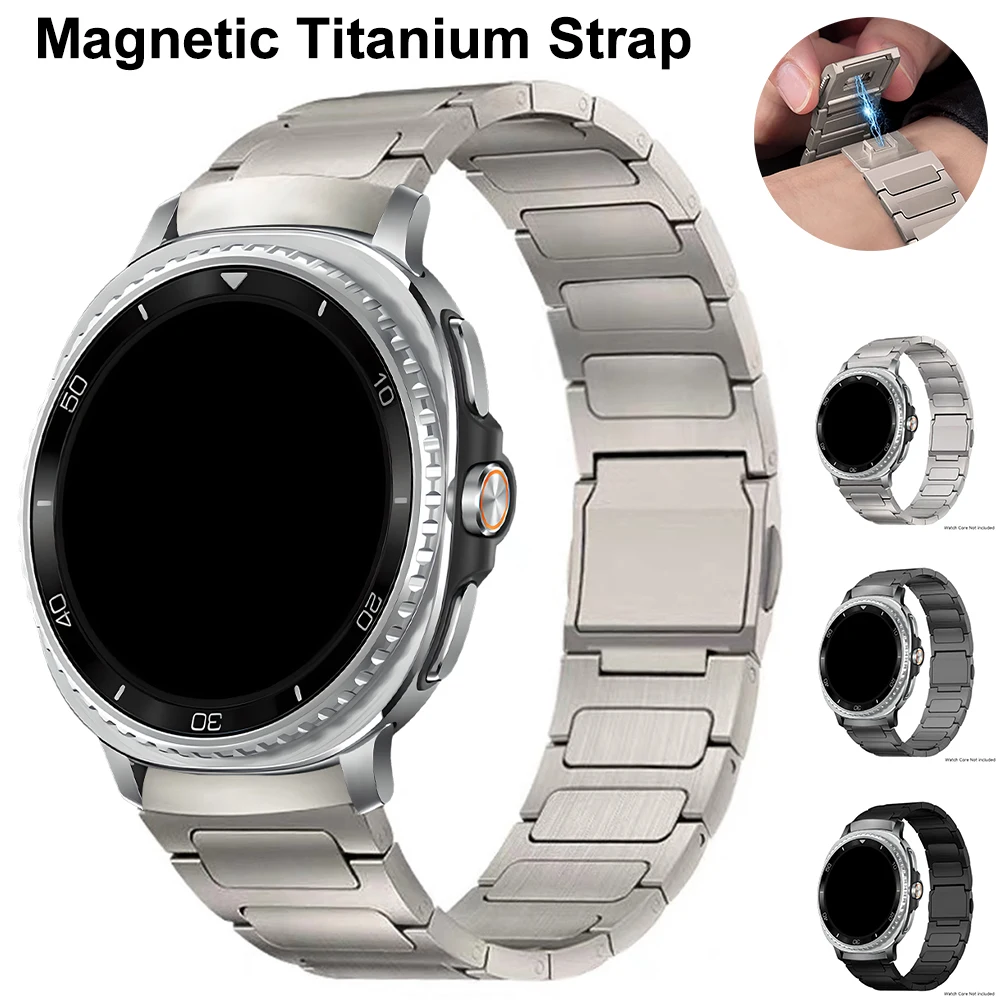 

Luxury Magnetic Titanium Strap for Samsung Galaxy Watch 8 40mm 44mm business strap Bracelet for Galaxy Watch 8/ 8Classic 46mm