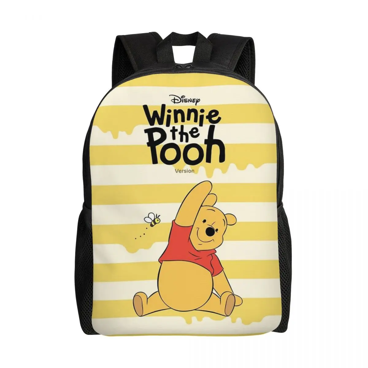 

Custom Winnie The Pooh Laptop Backpack Men Women Basic Bookbag for School College Student Bags