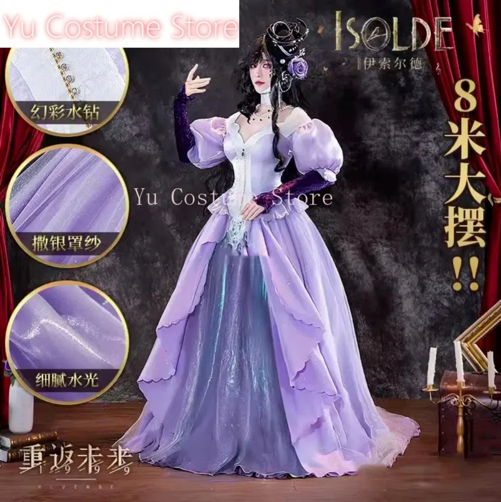 Yu Costume Reverse:1999 Isolde Gioco Vestito Splendido Abito Viola Uniforme Costume Cosplay Halloween Party Gioco di Ruolo Vestito Delle Donne