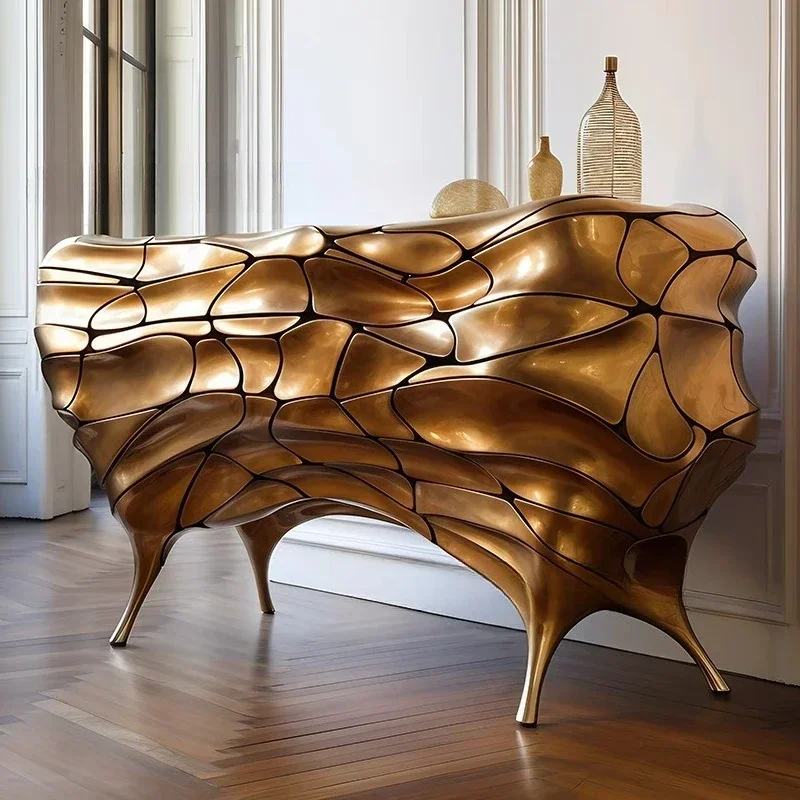 Design drawing The whole case is in the realm of golden ladder, art side cabinet