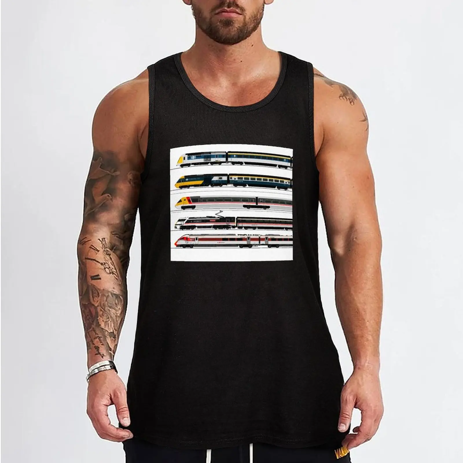 BRITISH HIGH SPEED TRAINS Tank Top summer clothes for men Gym t-shirt man anime top