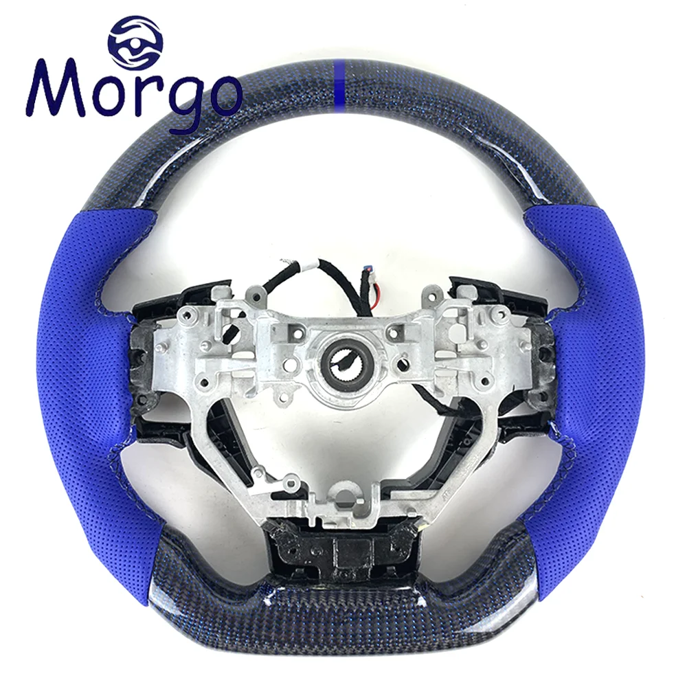 Cars accessories for Lexus customized Blue Carbon Fiber for Lexus IS RCF LC NX LS ES GS CT Custom Leather Steering Wheel