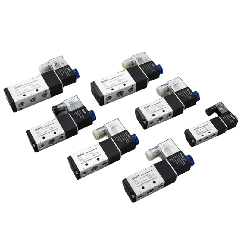Válvula Solenoide Chint N4v210-08 válvula de control neumática de cinco vías de dos posiciones bobina 24v12v electrónica, válvula de aire AC220v DV24V