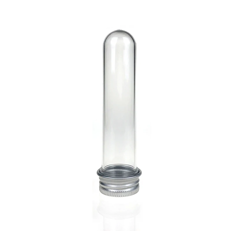 10pcs Lab 30ml PET Test Tube Bottle Screw Caps Transparent Cylindrical Plastic Refillable Bottle For Mask Candy Storage