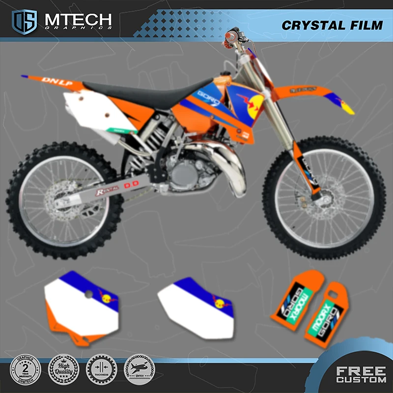 

DSMTECH Motorcycle Graphics Background Decals Stickers Kits for KTM 125 250 300 350 450 2003 2004 SX SXF 2004 EXC 003