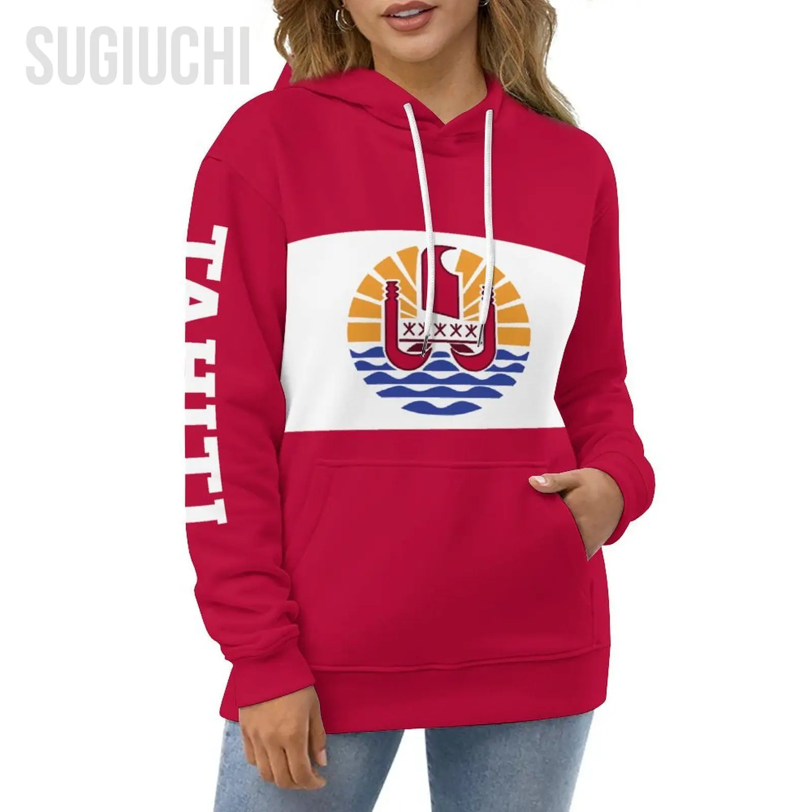 Unisex 3D Hoodie Tahiti Flag Men Women Polyester Harajuku Sweatshirt Pullover Hoodies Casual Cool