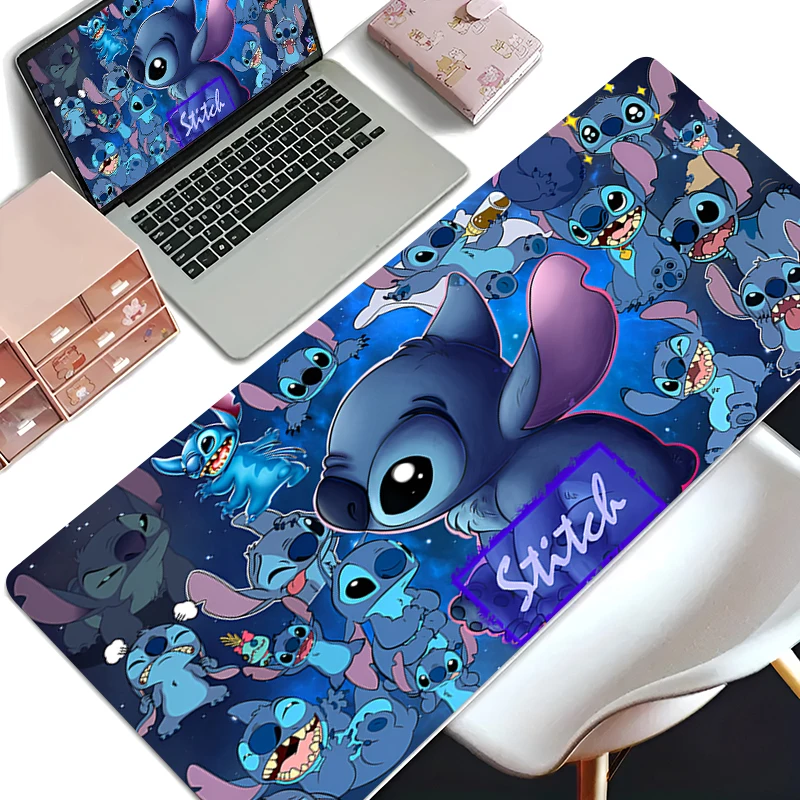 Mouse Pad Anime Cartoon Stitch Keyboard Extended Office Desk Carpet Gaming Laptop Large Mousepad XXL Offices Table Mat Cute Rug