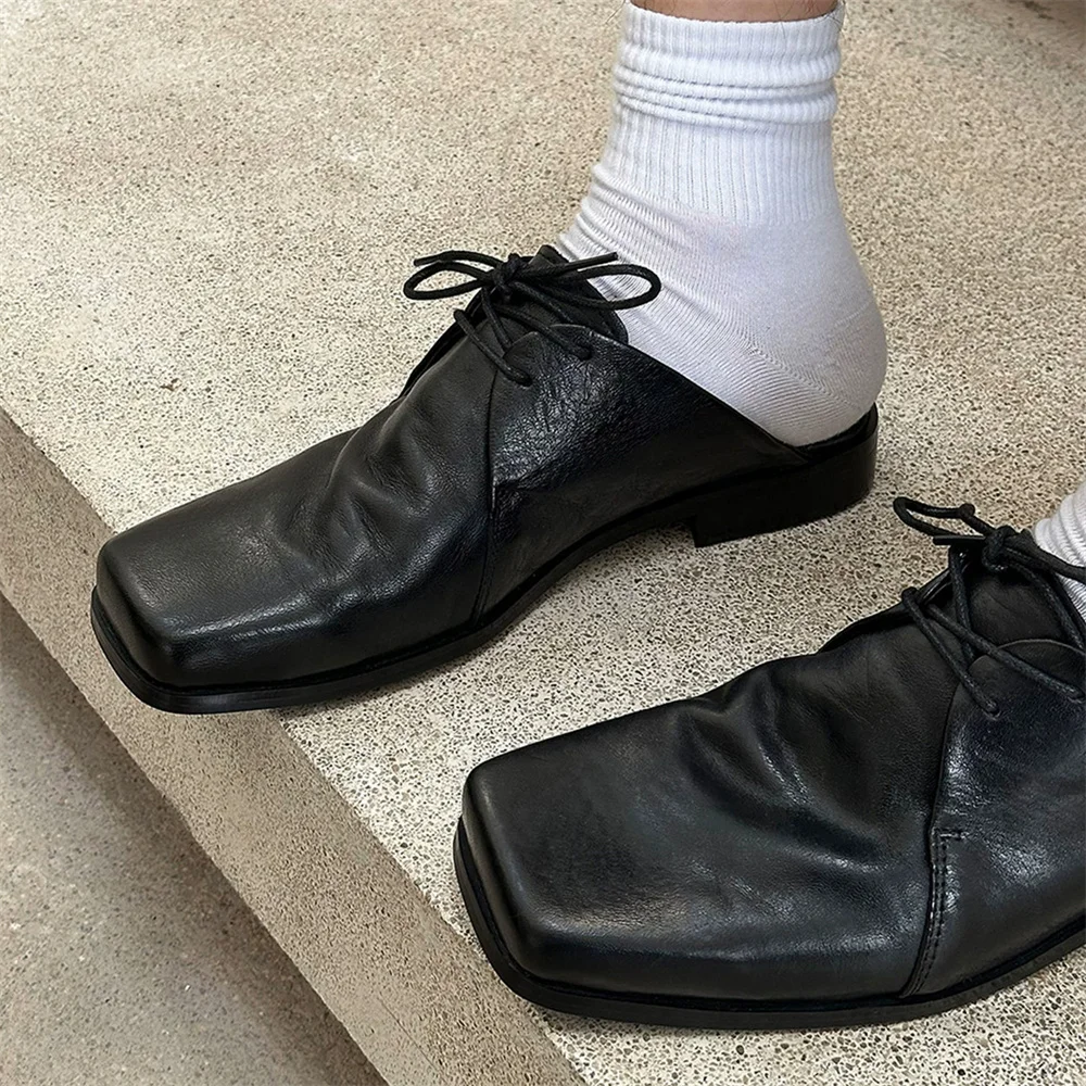 Yıkanmış Sığır Derisi Burunlu - Men Shoes For Office Work incelemesi ve fiyatı
