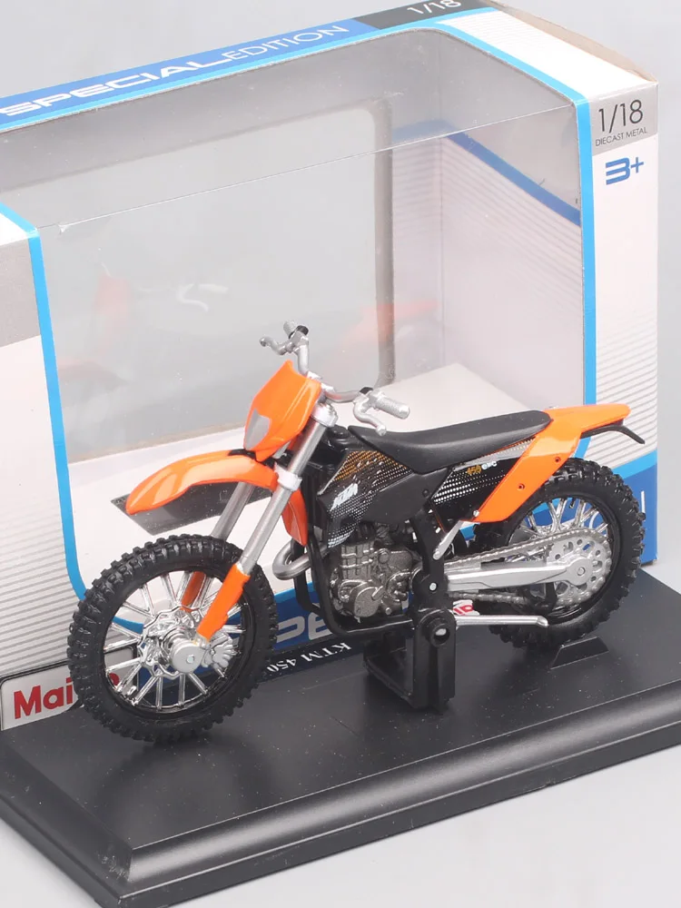 AliExpress 1/18 Scale Maisto KTM 450 SX SXF EXC Racing RC 8C RC390 690 SMC R 640 Duke II Rally Motorcycle Model Diecast Dirt Bike Vehicles