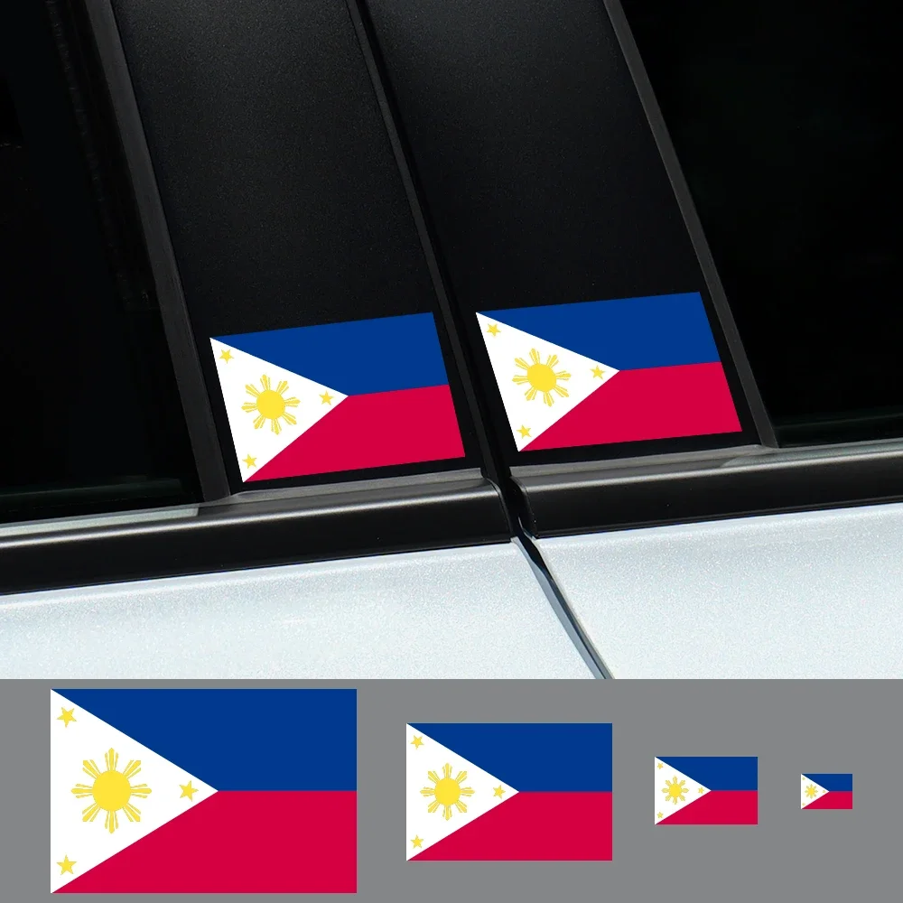 3 uds pegatinas de bandera de Filipinas impermeable carrocería de coche parachoques ventana trasera Moto pared portátil personalidad DIY decoración calcomanías de vinilo