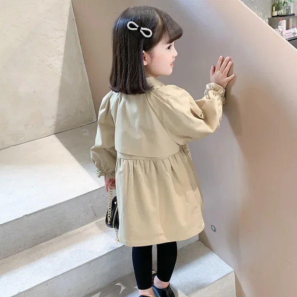 2023 new New Spring summer baby children kids girl casual cotton trench Children\'s clothes