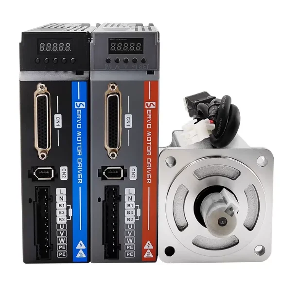 400W 220V AC Servo Motor 3000rpm 1.27Nm, 60mm NEMA24 17-Bit Encoder for CNC Machine