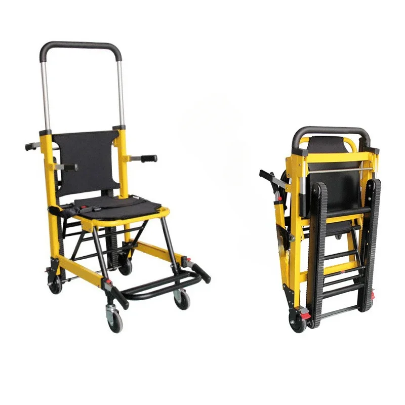 Szezlong d'Escalade Manuelle Pliable d'Urgence, Fauteuil Roulant en Alliage d'Alinium, Haut et Bas, Machine