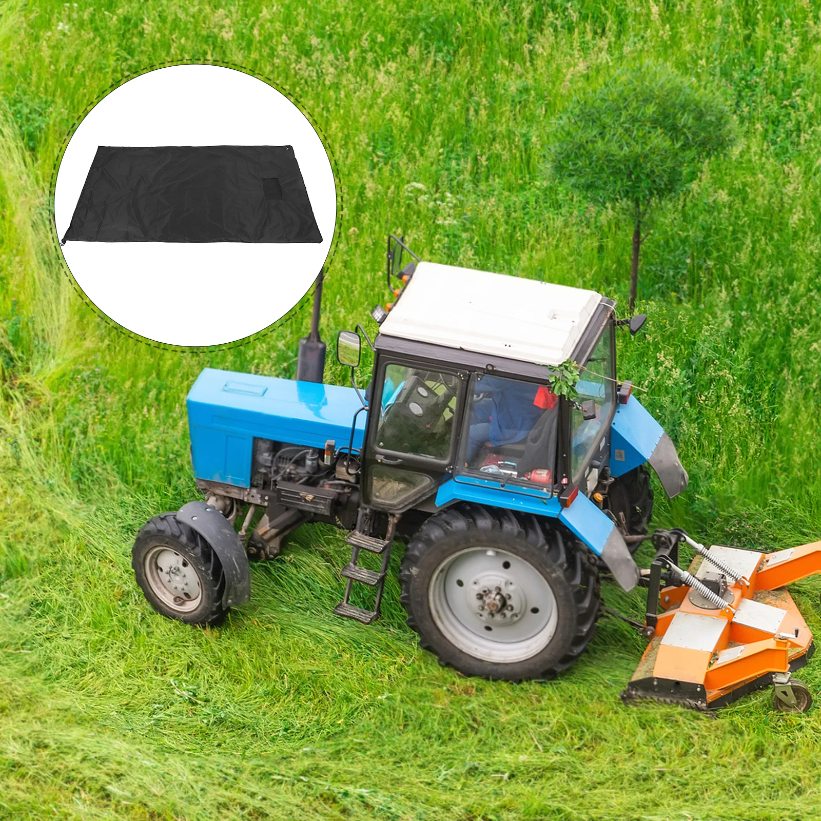 Tas Penyimpanan Traktor Kapasitas Besar Kain Oxford Tahan Air Dapat Dilipat Tas Rumput Kolektor Daun Taman Penyimpanan Peralatan Luar Ruangan Berat