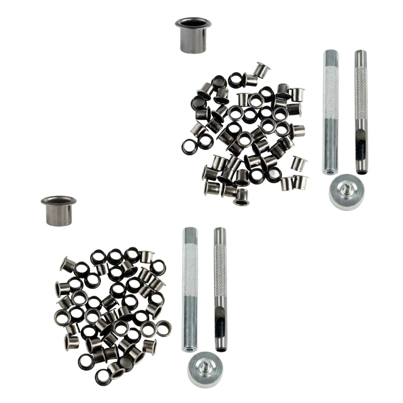 

Heavy Duty Alloy Steel Leather Eyelets 6mm 7mm Metal Rivet with Hole Puncher JOMD