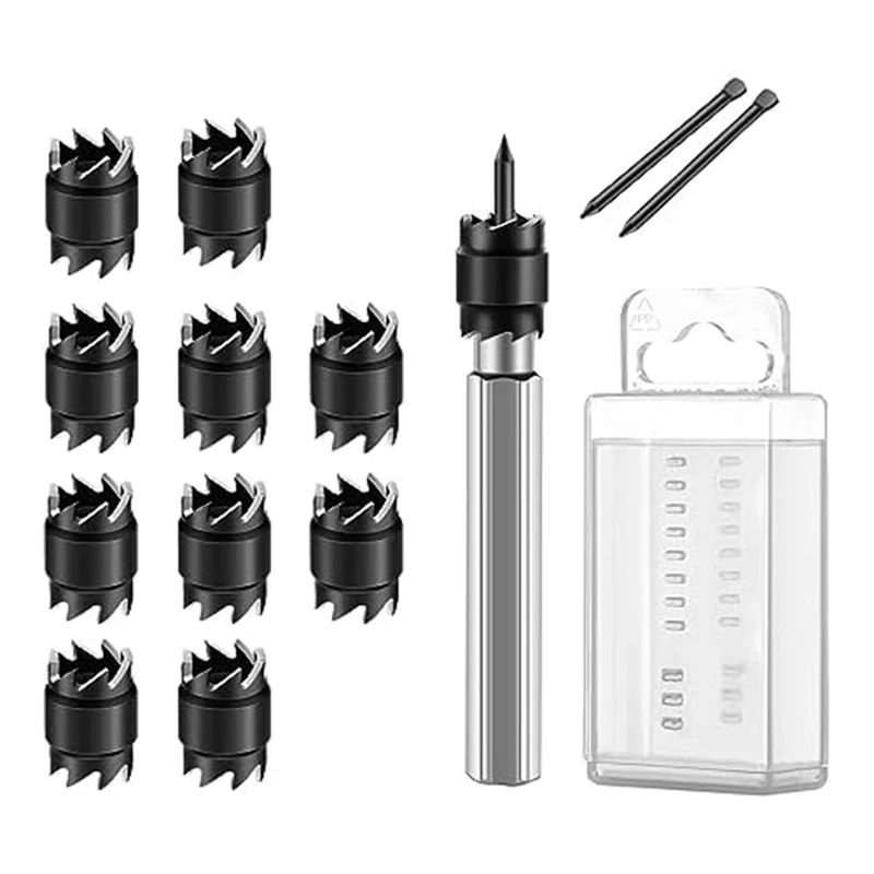 Spot Weld Cutter Set,Double Sided Spot Weld Cutter 3/8 HSS Spot Weld Cutter Remover Drill Bits Hex Sheet For Power Drill