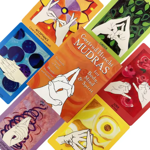 1 Box of 68 Cards Mudras For Body Mind And Spirit, Beginner Tarot Card Set For Practice Cards Tarot Oracle Card Deck