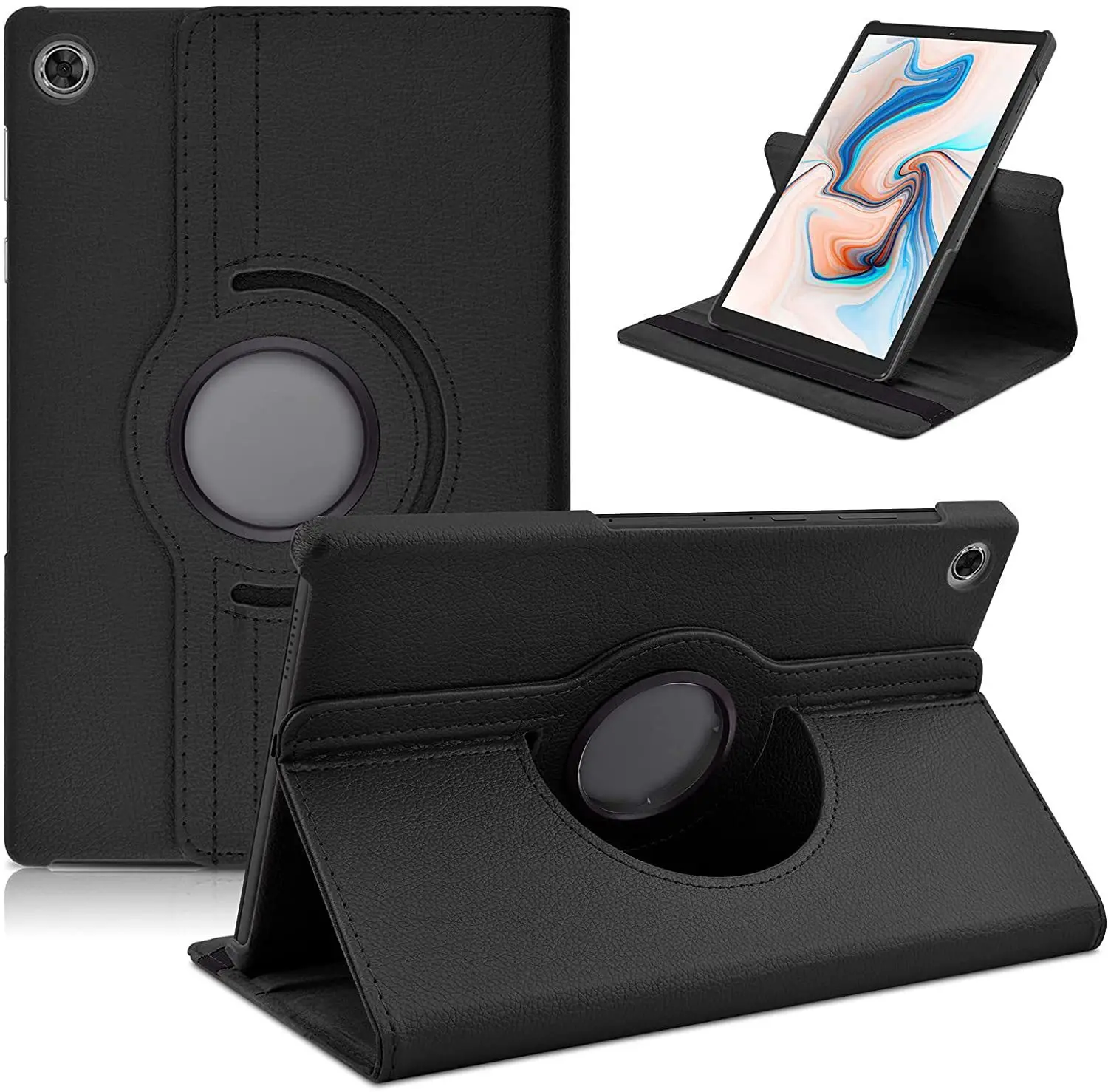 

360 Rotating Stand PU Smart Tablet Cases for Huawei MatePad Air 11.5 S 2026 MediaPad M5 Lite C5 10.1 BAH2-W19 BAH2-L09/W09 Cover